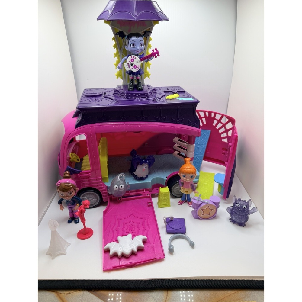 Disney Junior Vampirina Rock N Jam Touring Van Lights Sounds Stage With 8 Figure